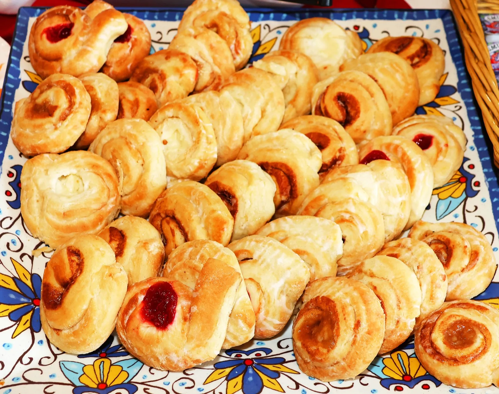 Fresh cinnamon and jam pastries on the Sunday brunch buffet at The Venue Clermont